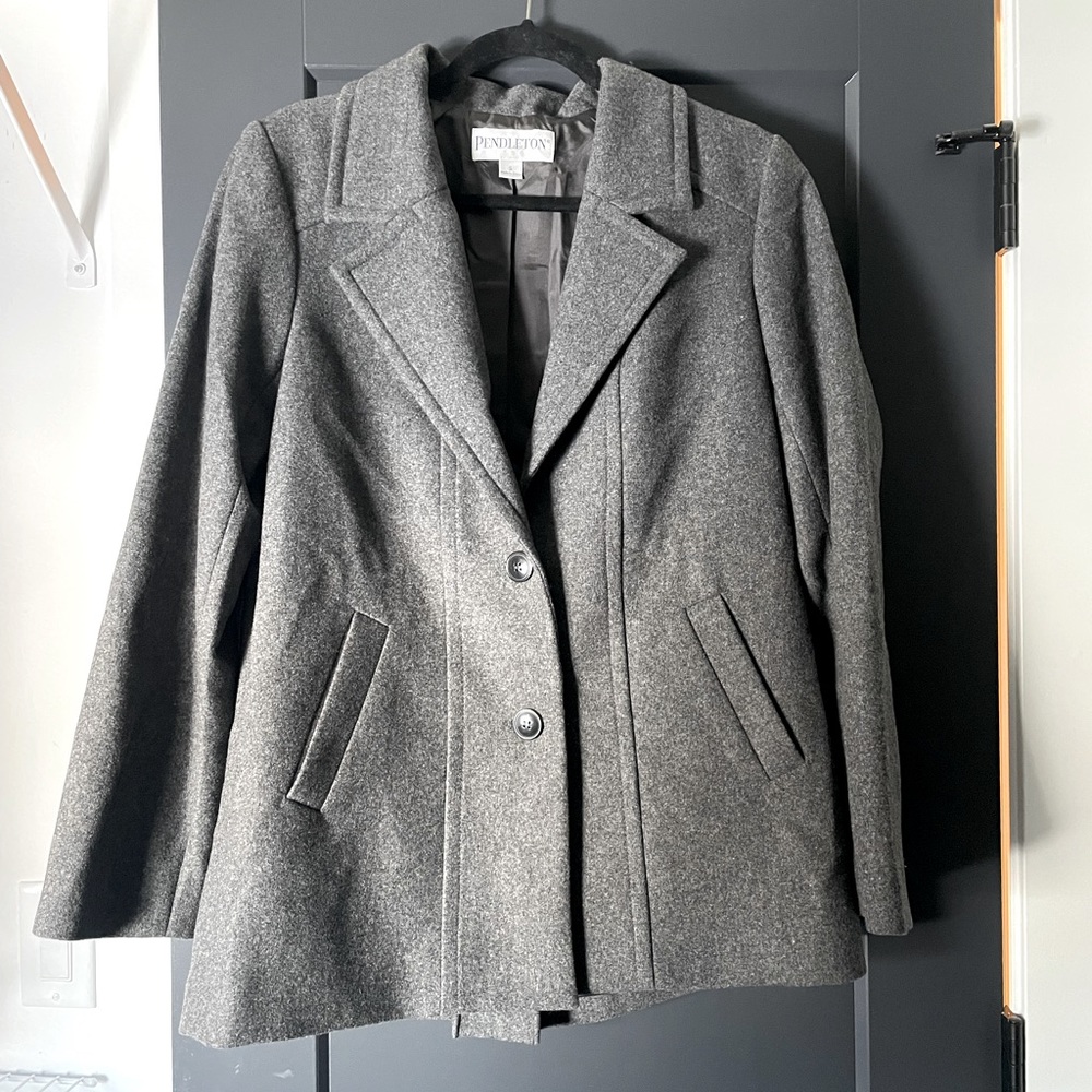 Pendleton 100% Merino Wool Coat Charcoal Gray Men’s Small